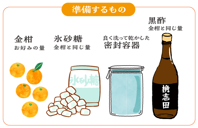金柑黒酢作り方2